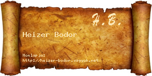 Heizer Bodor névjegykártya
